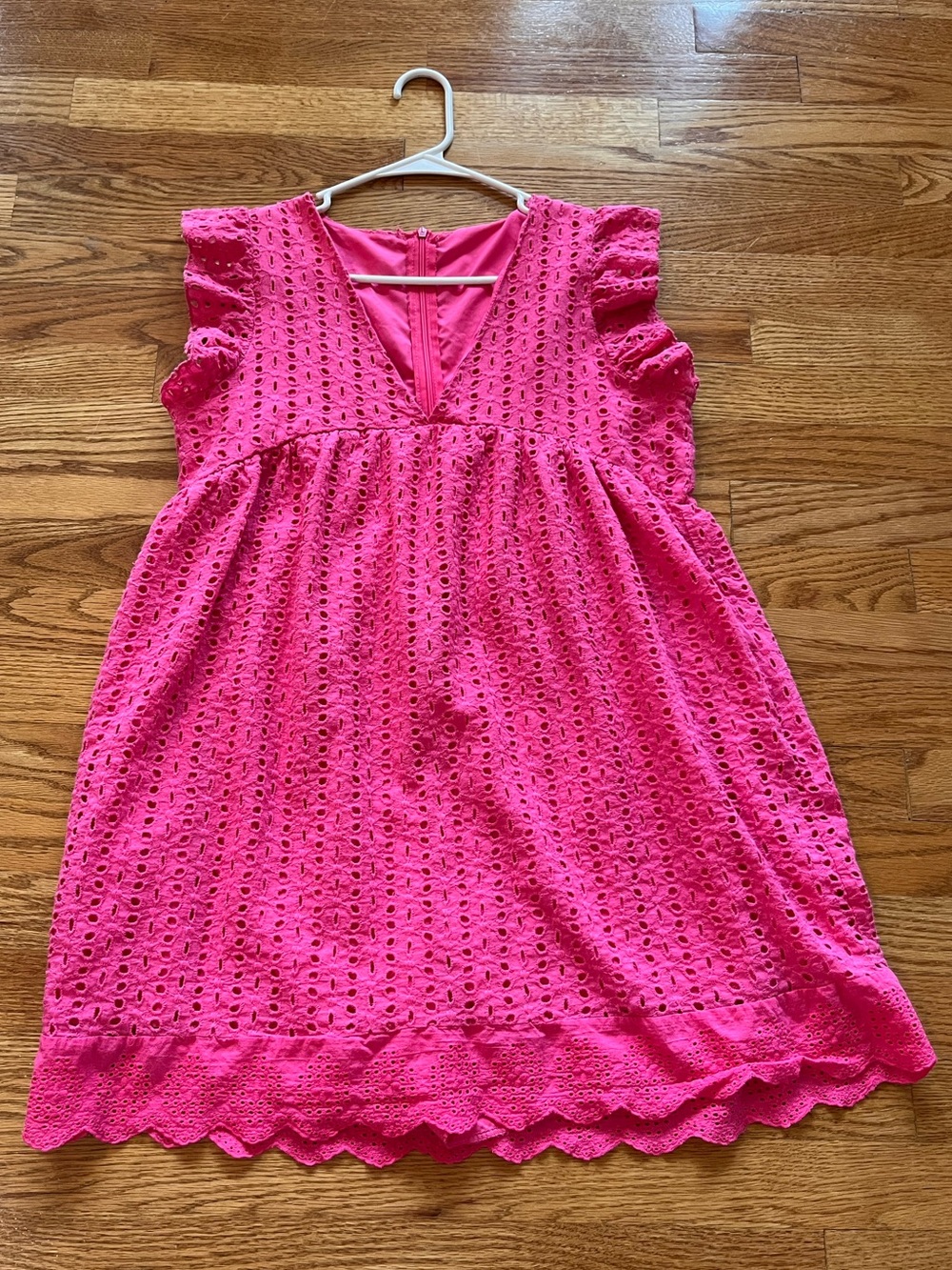 Romper Hot Pink Eyelet Size Small